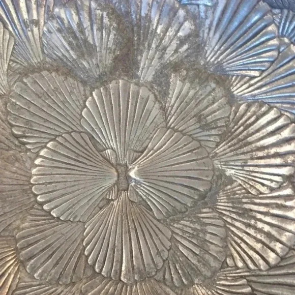 Arthur Court Large Aluminum Salad bowl With Utensils 14" - Picture 7 of 9